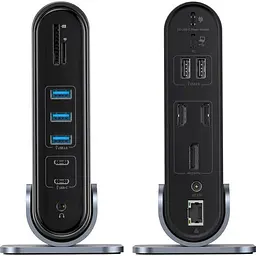 USB-хаб Baseus UnionJoy 17-Port Triple-Display Gray (B00532304811-00) [158346] - мініатюра 2