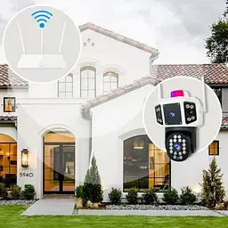 Вулична поворотна камера відеоспостереження 2 об'єктива WiFi 3MP FullHD YC101 IP - мініатюра 6