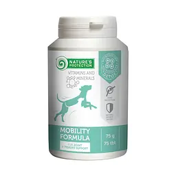 Добавка для зміцнення суглобів, сухожиль та зв'язок собак Nature's Protection Mobility Formula, 75 табл.