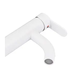 Змішувач для умивальника Plamix RAUL-001-B white PM0652, Білий - мініатюра 2