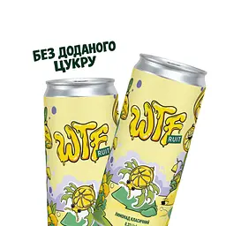 Упаковка безалкогольного напою Лимонад Класичний WTF Без доданого цукру, 330 мл × 20 шт. - мініатюра 2