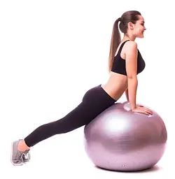 М'яч для фітнесу (фітбол) PowerPlay 4001 Ø65 cm Gymball Ліловий + помпа (PP_4001_65_Lilac) - мініатюра 5