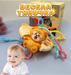 Гризунець сенсорна тянучка брязкальце Кіт космонавт для немовлят з прорізувачем для зубів. - мініатюра 2