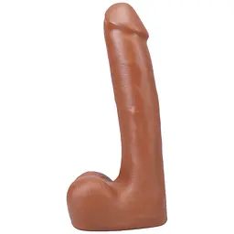 Фалоімітатор Doc Johnson The Realistic Cock ULTRASKYN 9 Inch з мошонкою, карамель - мініатюра 2
