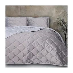 Покривало MirSon №5051 Velor charm Light gray 200х220 см (2200008376857) - мініатюра 4