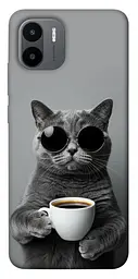 TPU чохол Demsky Grey cat coffee для Xiaomi Redmi A1+ / A2+