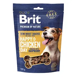 Ласощі для собак Brit Premium Semi-moist Snacks Chicken with Raspberry напіввологі з куркою та малиною 180 - мініатюра 3