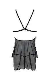 Рубашка Passion DELIENA CHEMISE S/M black стрінги із заниженою талією - мініатюра 4