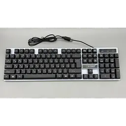 Повнорозмірна мембранна клавіатура провідна XSTRIKE X-1080 RGB USB із трьохмовною розкладкою UA/EN/RU та РГБ підсвічуванням та ніжками підключення USB-A 104 клавіші Чорний з сірим - мініатюра 3