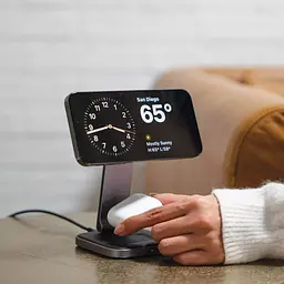 Бездротовий зарядний пристрій Satechi 2-in-1 Foldable Qi2 Wireless Charging Stand Space Gray (ST-Q21FM) - мініатюра 6