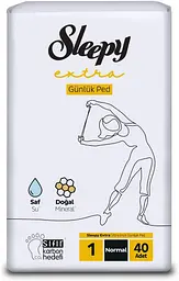 Прокладки щоденнi Sleepy Extra Normal (155 мм) 3 краплі 40 шт. дихаючі ультратонкі