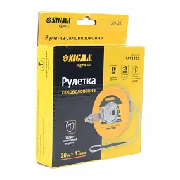 Рулетка геодезична закритий корпус скловолоконне полотно 20м×13мм SIGMA (3831201) - мініатюра 5