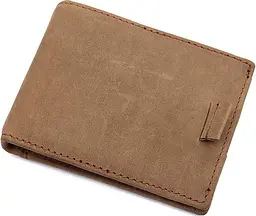 Затискач для грошей 14532 з натуральної шкіри Vintage коричневий