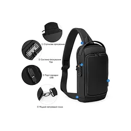 Рюкзак для ноутбука Porto 10" RNC-4043 Black (RNC-4043BK) - мініатюра 4
