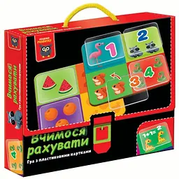 Гра розвиваюча Вчимося рахувати з пластиковими картками Vladi Toys 18.5х22.5х3.5 см det0012932