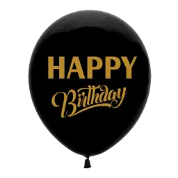 Кулька 12" (30см) Happy Birthday золота фарба 0006-738