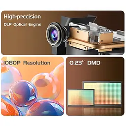 Портативний проектор Full HD TouYinger G5 з акумулятором 15000 mAh XPRO (G5 (battery)_22399) - мініатюра 4