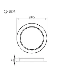 Точковий світильник Kanlux 36512 Tavo LED 1x12W 4000K 1250Lm IP20 - мініатюра 3