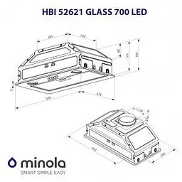Вбудована витяжка Minola HBI 52621 BL GLASS 700 LED - мініатюра 10
