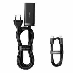 Мережевий зарядний пристрій Baseus GaN3 Pro Desktop Fast Charger 2Type-C+2USB 100 W CCGP000101 Black - мініатюра 7