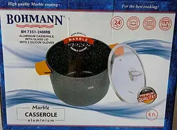 Каструля з мармуровим покриттям Bohmann BH 7351-24 см 5,7 л - мініатюра 6