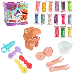 Дитячий набір для творчості Strateg "Містер тісто Dino Dentist" 41020, 24 предмети