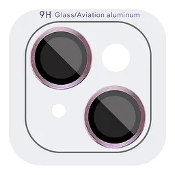 Захисне скло Metal Classic на камеру (у упак.) для Apple iPhone 15 (6.1) / 15 Plus (6.7) Рожевий / Pink