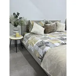 Комплект постільної білизни Ecotton сімейний 2125314 Листя на бежевому (24288) - мініатюра 2