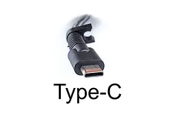 Блок живлення для HP 65W Type-C (USB-C) + USB Ovale (з кабелем) - мініатюра 2