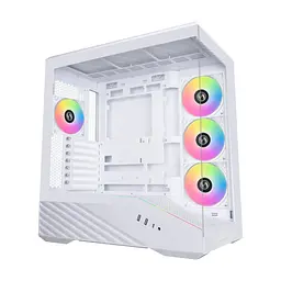 Корпус для ПК Lian Li V100R case with pre-installed four 120mm RGB PWM fan, White (G99.V100RW.01)