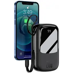 Портативна батарея Baseus Qpow Digital Display Quick Charge 20000 mAh 20W Lightning Cable PPQD-H01 Bl - мініатюра 5