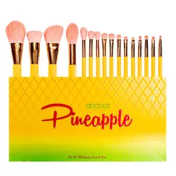 Набір пензлів для макіяжу Docolor Pineapple (16шт) DO-P1610