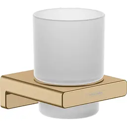 Склянка підвісна Hansgrohe AddStoris Brushed Bronze/скло 41749140 бронза