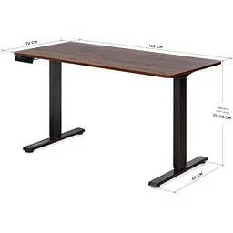 Стіл Mealux PowerDesk Duo XL Walnut (EVO-252 Duo Walnut/B) - мініатюра 2