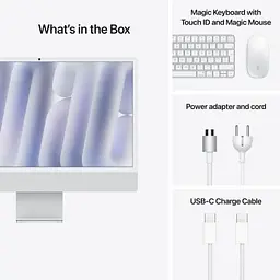 Комп'ютер Apple 24 iMac Retina 4.5K/Apple M4 (10-c/CPU, 10-c/GPU), 16, 256, Silver (MWUU3UA/A) - мініатюра 4