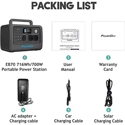 Зарядна станція Bluetti PowerOak EB70 1000W 716Wh [76076] - мініатюра 5