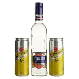 Горілка Finlandia Grapefruit 37.5% 0.5 л + Schweppes Indian Tonic 2 шт. по 0.33 л (778627) - мініатюра 2
