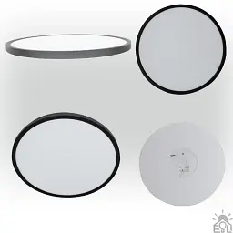 Накладний світлодіодний світильник OKO 54W R-ON/OFF 400×25-BLACK-220-IP20 ESLLSE