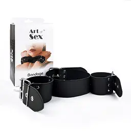 Нашийник з натуральною шкірою Art of Sex - Bondage Collar with Handcuffs Art of Sex SO6618 95289 - мініатюра 7