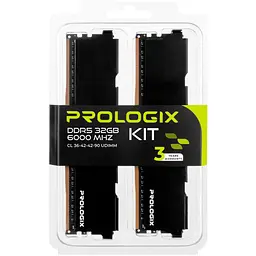 Модуль пам'яті для комп'ютера DDR5 32GB (2x16GB) 6000 MHz Black Prologix (PRO32GB6000B5K) - мініатюра 6