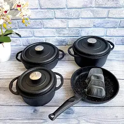 Набір посуду O.M.S. Collection 3050 Black 7 предметів - мініатюра 2