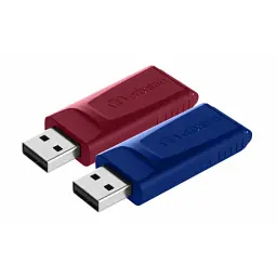 USB флеш накопичувач Verbatim 2x32GB Store'n'Go Slider Red/Blue USB 2.0 (49327) - мініатюра 5