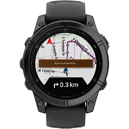 Смарт-годинник Garmin Fenix E 47mm AMOLED Slate Gray Steel with Black Silicone Band (010-03025-03/01) [116556] - мініатюра 7