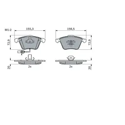 Гальмівні колодки Bosch 0 986 494 104 - мініатюра 2