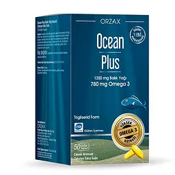 Омега-3 Orzax Ocean Plus лимон, 50 капсул для підтримки серця, мозку, суглобів та зору