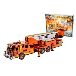 Дерев'яний 3D конструктор "Пожежна машина" 318 деталей PuzzleOK det0014993 - мініатюра 1
