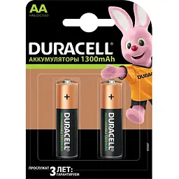 Акумулятори Duracell Rechargeable AA 1300 mAh HR6/DC1500, 2 шт. (736720) - мініатюра 2