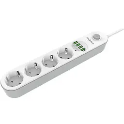 Подовжувач Gelius Pro PowerStrip G-Power GP-PS-001 4 ports 220 V/4 USB 3.4 A 2 m White