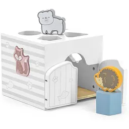 Дерев'яний сортер з брязкальцем Viga Toys PolarB Будиночок для звірят (44052) - мініатюра 2