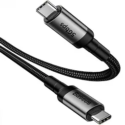 Кабель Baseus Cafule USB-C to USB-C 2m (CATKLF-HG1) Black [47410] - мініатюра 2